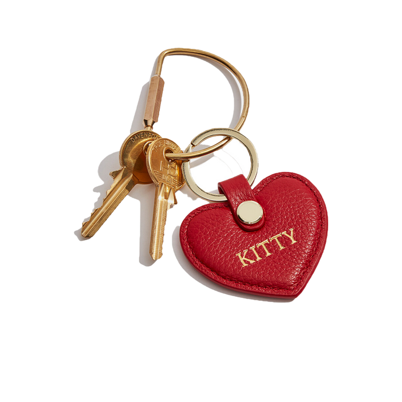 Leather Heart Keyring