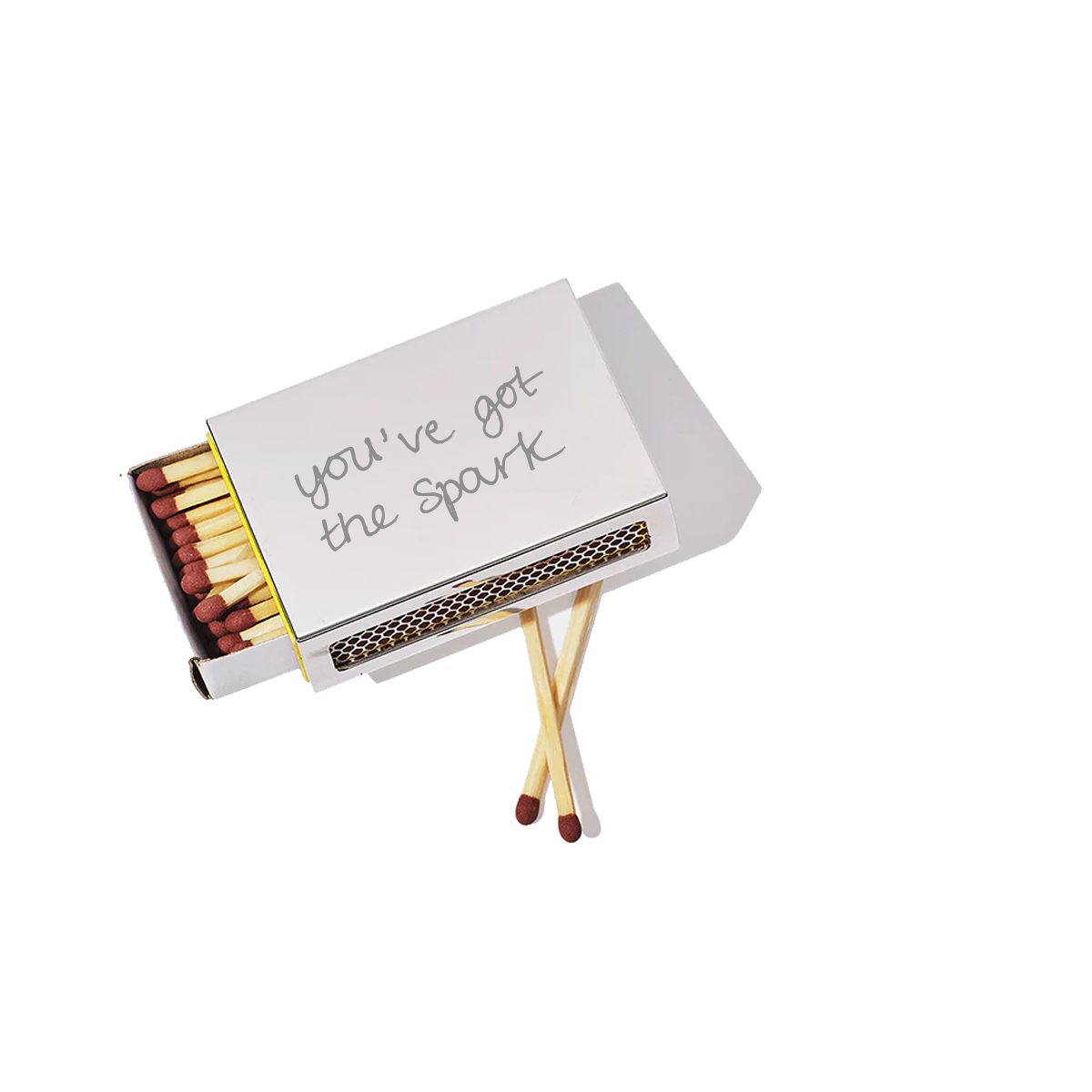 Handwritten Small Silver Matchbox